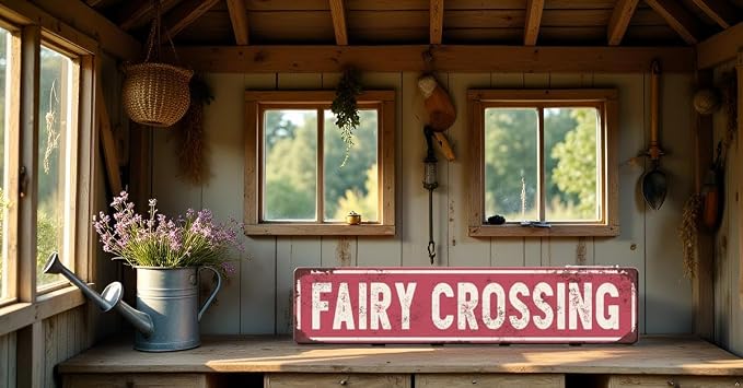 Fairy Crossing Metal Tin Sign (4''x16''), Vintage Plaque Decor Wall Art, Wall Room Decor, Home Restaurant Bar Cafe Decor Dust-proof - Image 2