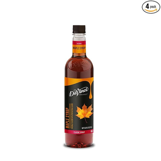 DaVinci Gourmet Maple Syrup, 25.4 Fluid Ounces (Pack of 4)