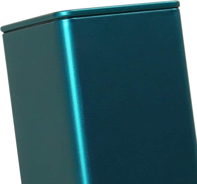 Square Tin Can Empty Cube Steel Box Storage Container kit 65mm Series for Treats, Gifts, Favors, Loose Tea, Coffee and Crafts, Emerald Green, 3S