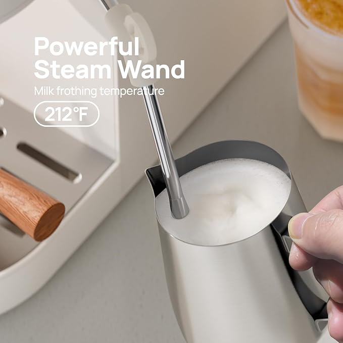 Espresso Machine 20 Bar, Espresso Maker with Milk Frother Steam Wand, Professional Espresso Coffee Machine for Home Cappuccino & Latte Maker