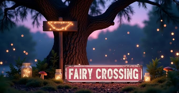 Fairy Crossing Metal Tin Sign (4''x16''), Vintage Plaque Decor Wall Art, Wall Room Decor, Home Restaurant Bar Cafe Decor Dust-proof - Image 4