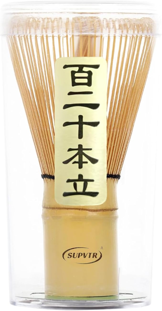 Premium Bamboo Matcha Whisk 120-Prong – Matcha preparation - Making Smooth and Frothy texture – Perfect for Daily Use, Travel, and Gift Giving - Matcha Tea Brush - Matcha whisk set