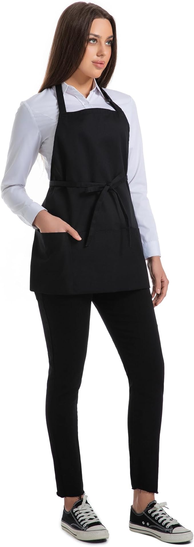 Syntus Chef Apron for Men Women Kitchen Cooking Apron with Pockets, Adjustable Bib Aprons Stain Resistant