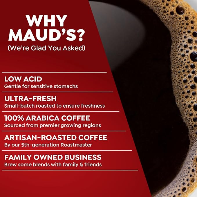 Maud's Medium Roast Coffee Pods, 18 ct, Single Serve Pods – 100% Arabica Coffee, Compatible with Keurig K Cups Maker - Image 4