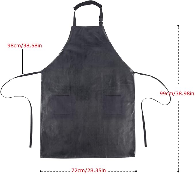 Homsolver Heavy Duty Vinyl Waterproof Apron for Unisex Adult, Ultra Lightweight, Chemical Resistant Industrial Work Apron - Image 5