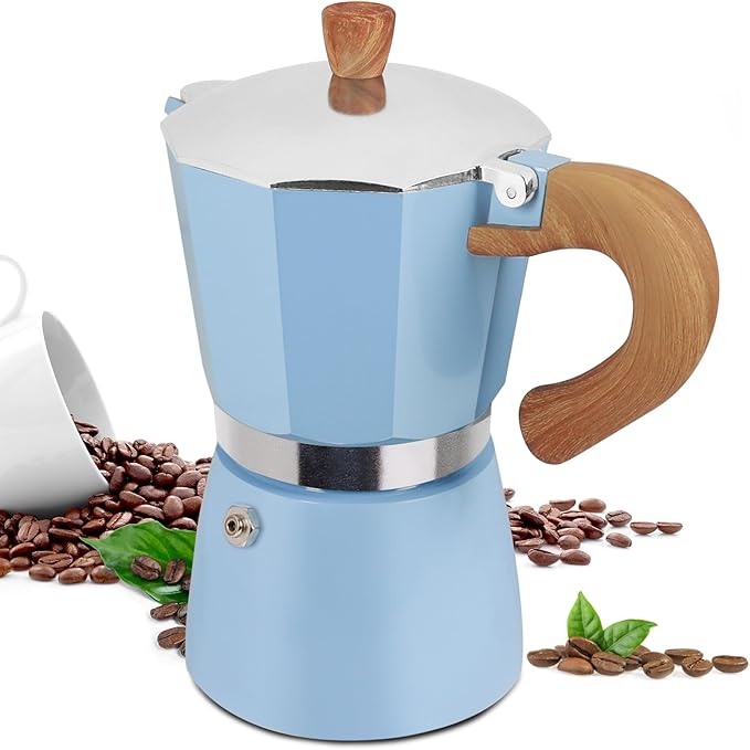 9 Cup Moka Pot Aluminum 450ml Italian Coffee Maker Stovetop Espresso CoffeeMakers Mocha Pot Percolator for Electric Ceramic Stove Classic Greca Cafe Makers Portable for Easy Brewing
