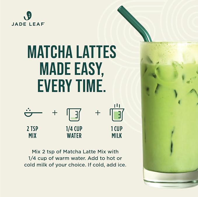 Jade Leaf Matcha Organic Matcha Latte Mix - Lightly Sweet Japanese Matcha Green Tea Powder with Organic Cane Sugar for Café Style Blend, 5.3 Ounce / 150g (Pack of 1)