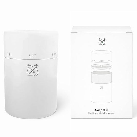 FKRŌ Ami Matcha Canister – Double-Seal Stainless Steel Tea & Coffee Storage Tin for Matcha Powder, Loose Tea & Spices
