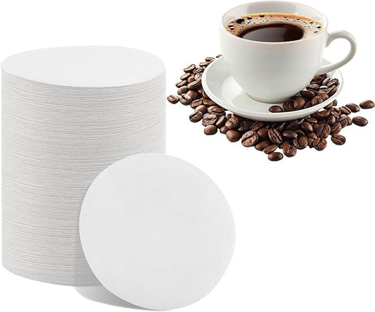 600Pcs Replacement Paper Filters, 2.5" Round Coffee Filters Compatible with Aeropress Coffee Maker and Moka Pot, Unbleached Disposable Coffee Filters