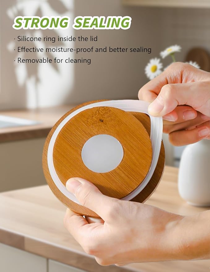 Ceramic Canister with Airtight Seal Lid, Kitchen Canisters for Countertop, White Food Storage Jar for Flour, Coffee Bean, Sugar, Tea, Spices and More, Home Decor (800ml/27.05oz)