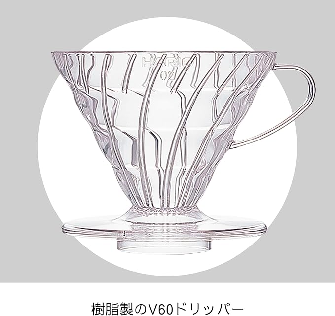 Hario V60 Plastic Coffee Dripper, 02, Clear