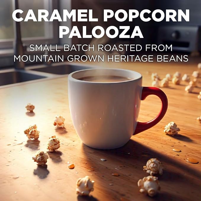 Maud's Caramel Popcorn Flavored Coffee Pods, 18 ct, Medium Roast Flavored Coffee in Single Serve Pods – 100% Arabica Beans, Compatible with Keurig K Cups Maker - Image 2