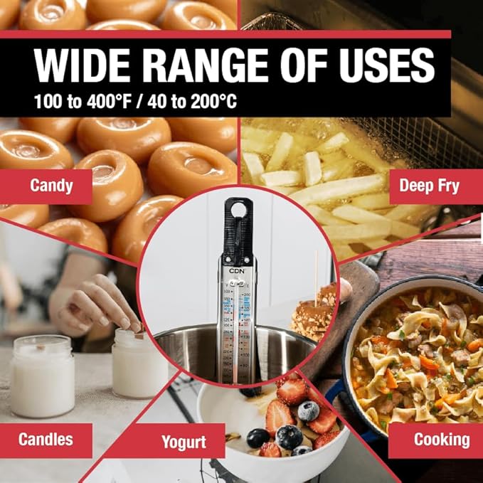 CDN TCG400 - Candy & Deep Fry Ruler Thermometer
