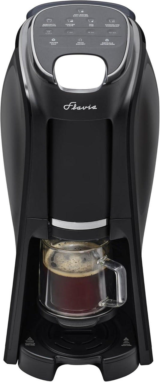 Flavia Aroma Brewer - Coffee Machine, Makes Coffee, Lattes, Tea, and other Hot or Iced Beverages with Single-Serve Freshpacks, Multiple Brew Sizes, Black