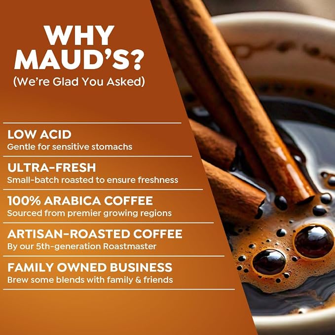 Maud's Cinnamon Roll Flavored Coffee Pods, 50 ct, Medium Roast Flavored Coffee in Single Serve Pods – 100% Arabica Beans, Compatible with Keurig K Cups Maker - Image 4
