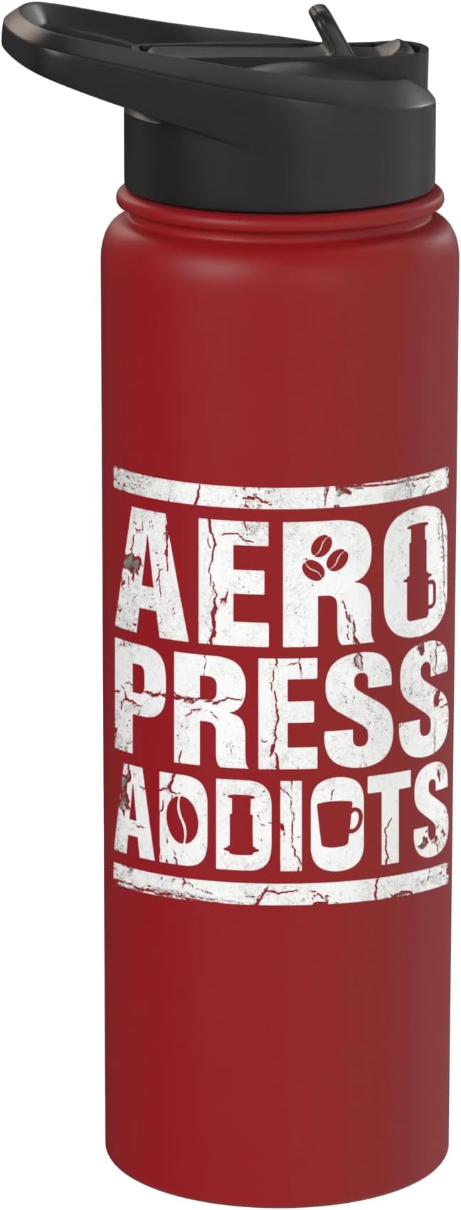 Bold AeroPress Coffee Addict Shirts AeroPress Addicts Stainless Steel Insulated Water Bottle