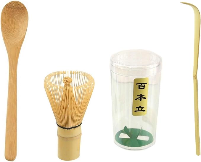 JapanBargain, 10 Set Japanese Matcha Whisk Set, Bamboo Chasen 100 Prong Whisk, Chashaku Scoop, and Tea Spoon Set for Green Tea Ceremony and Daily Matcha Preparation