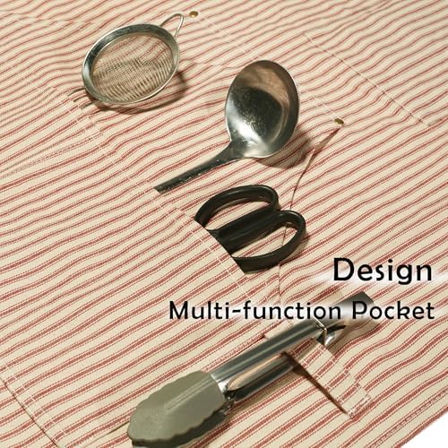 Professional Unisex Chef Apron – Cross-Back, Large Pockets, Water-Resistant Cotton Canvas - Image 5
