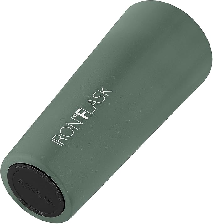 IRON °FLASK Classic Tumbler - Vacuum Insulated Stainless Steel Water Bottle, Double Walled, Drinking Cup, Insulated Travel Mug (Sage, 32 oz Solid Lid)