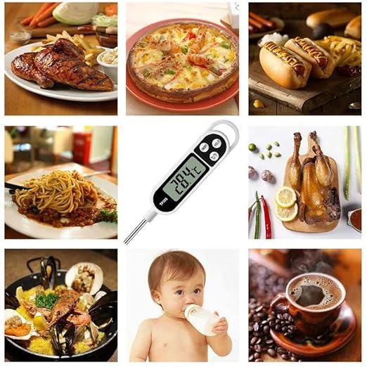 1/3pcs Candy Thermometer Digital Instant Read for Meat Kitchen Cooking Food Oil Deep Fry BBQ Grill Smoker (1, 14.4in-White)