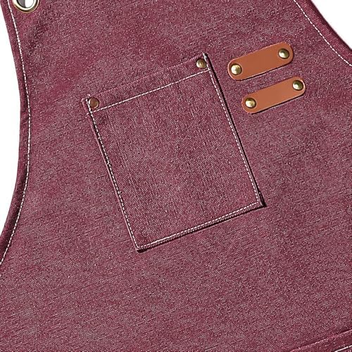 AFUN Aprons for Men Women with Large Pockets, 16-Ounce Cotton Canvas Cross Back Apron - Image 4
