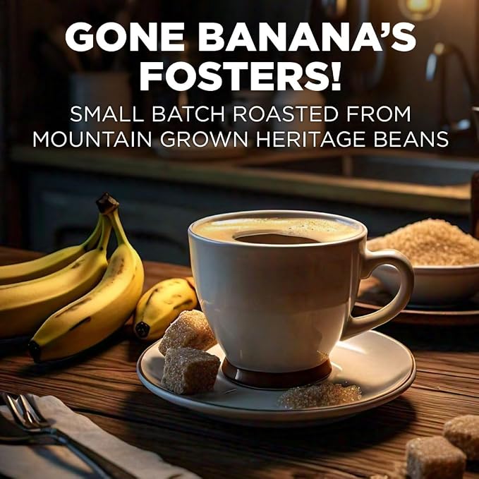 Maud's Banana Flavored Coffee Pods, 50 ct, Medium Roast Flavored Coffee in Single Serve Pods – 100% Arabica Beans, Compatible with Keurig K Cups Maker - Image 2