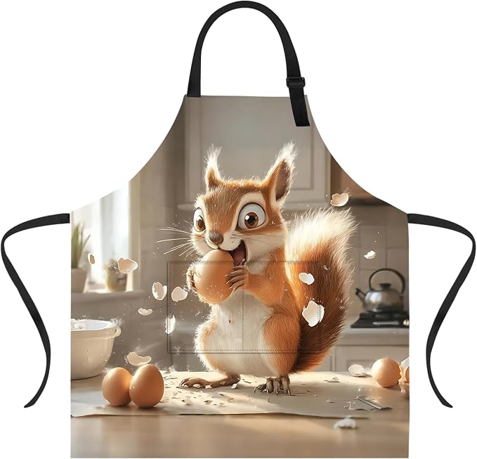 Funny Cat Apron with 2 Pockets Waterproof for Men Women Kitchen Garden Decor by THISFIND