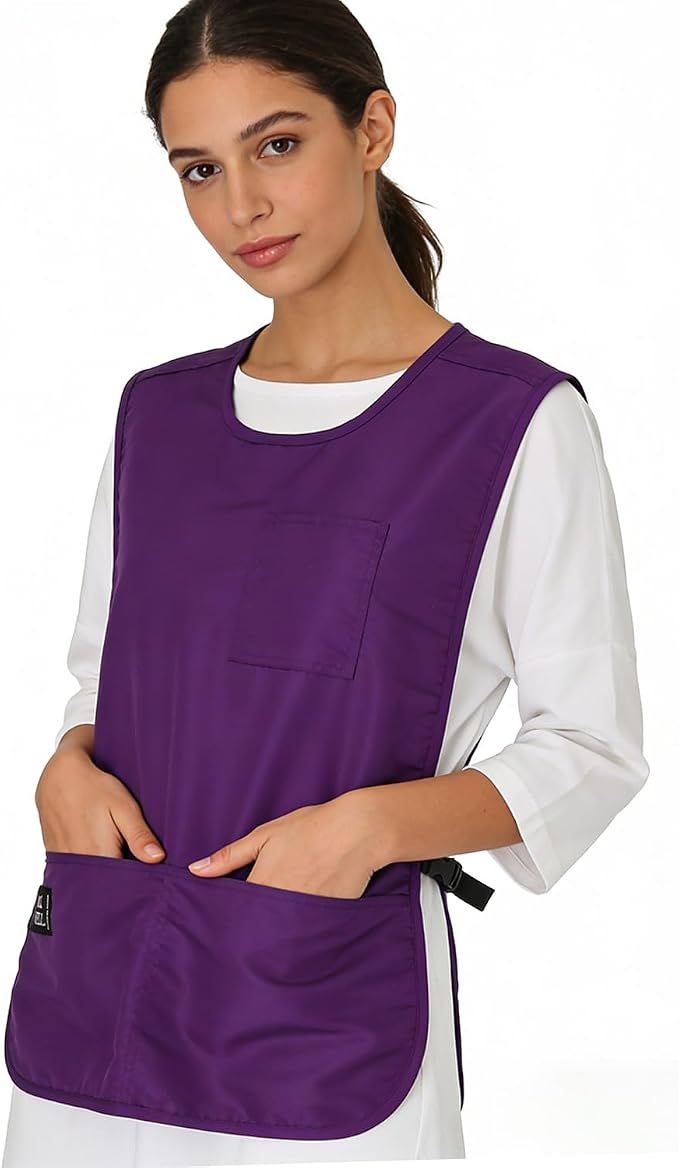 Waterproof Unisex Cobbler Apron with 4 Pockets Vest Style Ultralight Chef Waiter Work Overalls by MIKIWELL