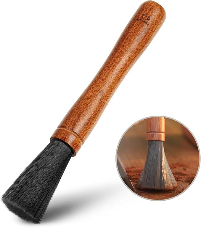 MEION Coffee Grinder Brush, Espresso Brush Tool, Mahogany Coffee Cleaning Brush Coffee Brush Grinder Cleaner Espresso Cleaning Brush Barista Tools for Coffee Lovers by MEIONESPRESSOTOOLS