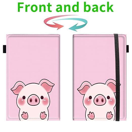 Server Books for Waitress, 5x9 Inch Waitstaff Server Order Pads, 11 Large Pockets, Cute PU Leather Waitress Book Server Wallet with Elastic Band Fit Server Apron,Cute Pig - Image 2