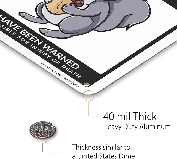 SmartSign Aluminum Squirrel Sign - 10"x7", 40 mil Laminated Rust-free - Humor Squirrel Themed Decorative Signage for Garden, Patio, Gifts - Made in USA - Image 5