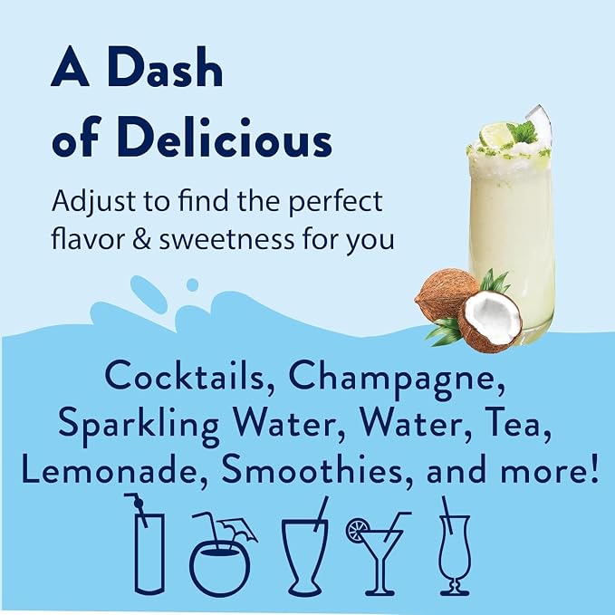 Jordan's Skinny Mixes Sugar Free Syrup, Coconut Flavor, Fruit Flavored Water Enhancer, Drink Mix for Iced Tea, Lemonade, Drinks, Low Calorie Water Flavoring, Dairy & Gluten Free, Kosher, 25.4 Fl Oz, 2 Pack - Image 5