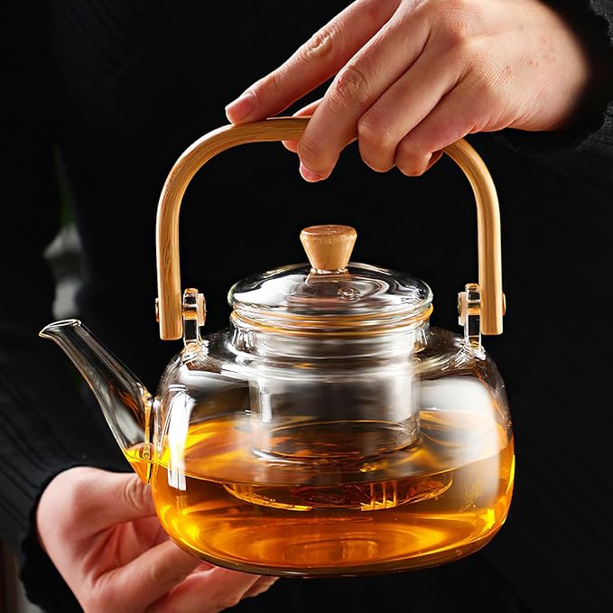 Glass Tea Pot Teapot for Stovetop Safe, Clear Teapot, Glass Tea Pot, Glass Tea Kettle, Glass Pot