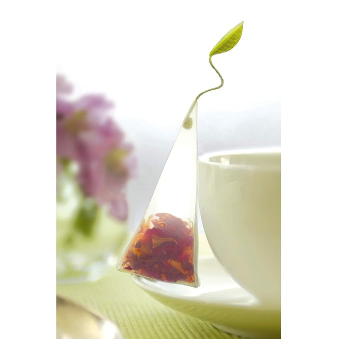Tea Forte Premium Petite Presentation Box Gift Set Sampler, 10 Count, 2 of Each Blend Individually Wrapped Handcrafted Pyramid Infuser Bags, Assorted Classic Tea