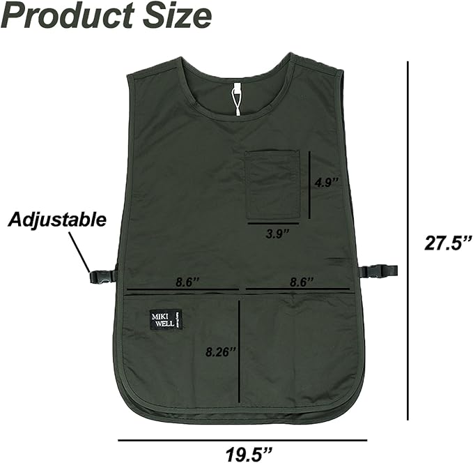 Waterproof Unisex Cobbler Apron with 4 Pockets Vest Style Ultralight Chef Waiter Work Overalls - Image 6