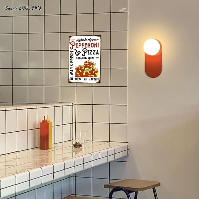 Pizza Tin Signs Vintage Metal Sign Funny Food Art Printing Poster Wall Decor for Home Kitchen Bar Restaurant Cafe Pub Indoor Outdoor 12x8 Inch Hanging Plaque - Image 6
