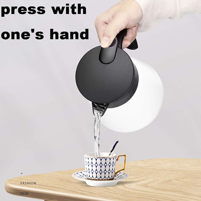 Thermal Coffee Carafe Tea Pot 20 Oz Stainless Steel Double Wall Vacuum Insulated Coffee Water & Beverage Dispenser White