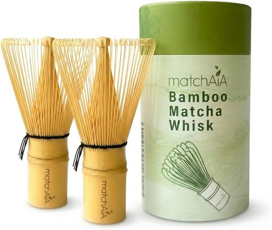 Premium Bamboo Matcha Whisk (Chasen) – 2-Pack Handcrafted Traditional 100-Prong Japanese Tea Whisk for Ceremonial Matcha & Modern Lattes (2-Pack)