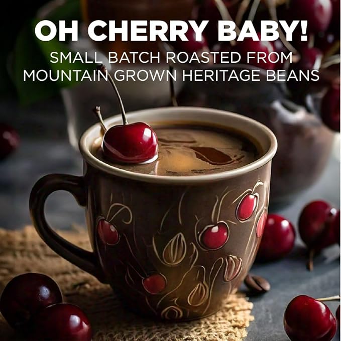Maud's Cherry Flavored Coffee Pods, 18 ct, Medium Roast Flavored Coffee in Single Serve Pods – 100% Arabica Beans, Compatible with Keurig K Cups Maker - Image 2