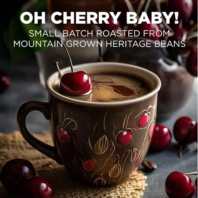 Maud's Cherry Flavored Coffee Pods, 50 ct, Medium Roast Flavored Coffee in Recyclable Single Serve Pods – 100% Arabica Beans, Compatible with Keurig K Cups Maker - Image 2