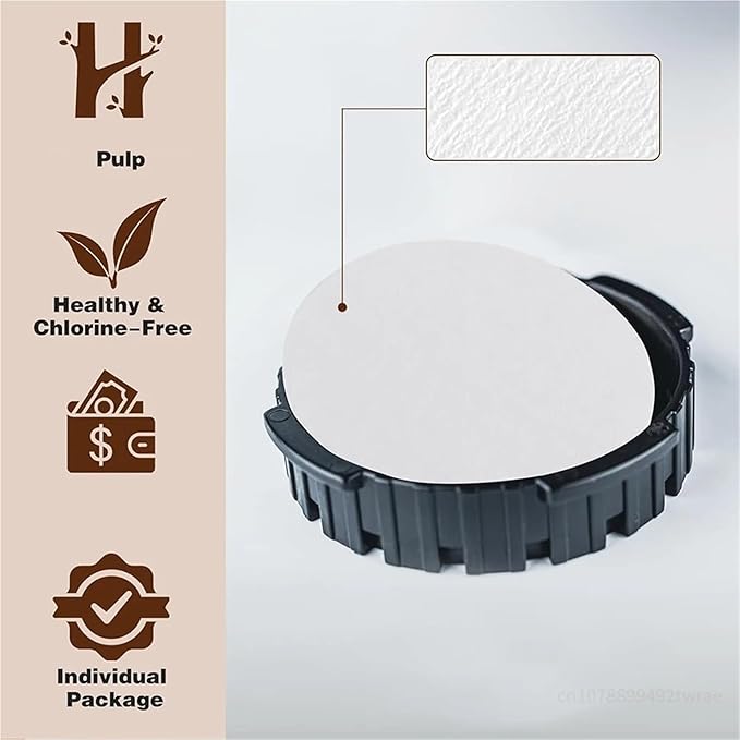 Replacement Paper Filters Round Disposable Coffee Filters Paper，Compatible For Aeropress，Coffee Makers For Brewing Tea Coffee