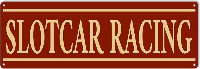 Slot Car Racing Reproduction Motor Speedway Metal Sign 6 X 16 Inch by Unknown