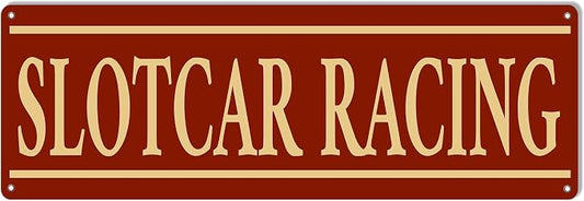 Slot Car Racing Reproduction Motor Speedway Metal Sign 4 X 16 Inch by Unknown