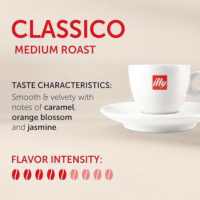 illy Ground Moka Coffee, Intenso Dark Roast, 100% Arabica, Premium Italian Coffee, Pre-Ground for Moka Pot or Stovetop Brewing, 8.8oz, 12 Pack