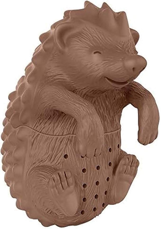 Genuine Fred, CUTE TEA, Hedgehog Reusable Silicone Tea Infuser, Brown, Fun Gift for Tea Lovers, Clever Kitchen Gadget
