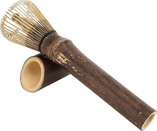 Matcha Whisk Set,Long Handle Bamboo Matcha Whisk,Traditional Natural Bamboo Chasen Matcha Green Tea Whisk Long Handle Powder Brush Tool(purple)