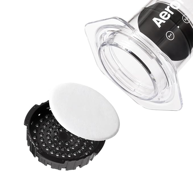 AeroPress Coffee Maker White Paper Micro-Filters, Compostable Coffee Filters Made From White, Chlorine-Free Paper, Fits Standard Size AeroPress Manual Coffee Makers, 4 Pack (1400 Count)
