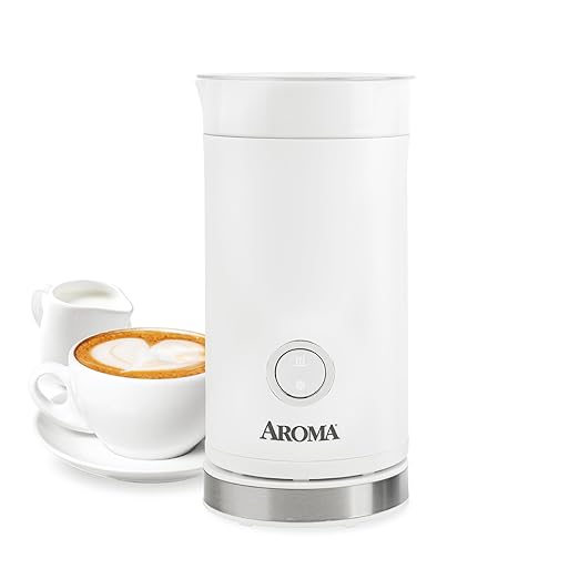 AROMA® 4-in-1 Cold & Warm Milk Frother and Steamer with Auto-Off One-Touch Controls (200ml)