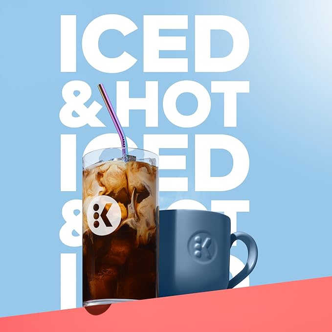 Keurig K-Iced Coffee Maker, Single Serve K-Cup Pod Iced Coffee Maker, With Hot and Cold Coffee Capabilities, Brews Any K-Cup Pod, White