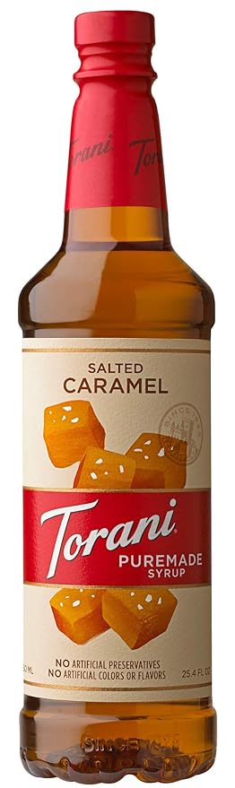 Torani Puremade Syrup, Salted Caramel, 25.4 Ounces, Kosher Cerified